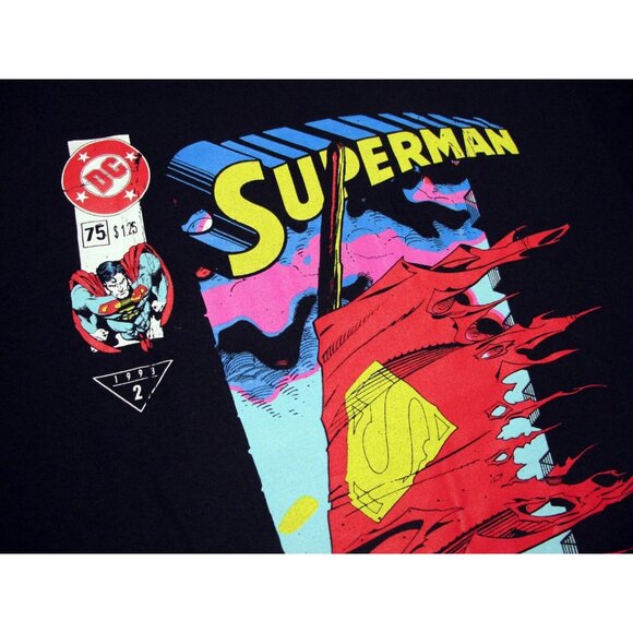 Death of Superman Comic Book Cover Doomsday men's t-shirt sz XL batman dc comics - Picture 3 of 7